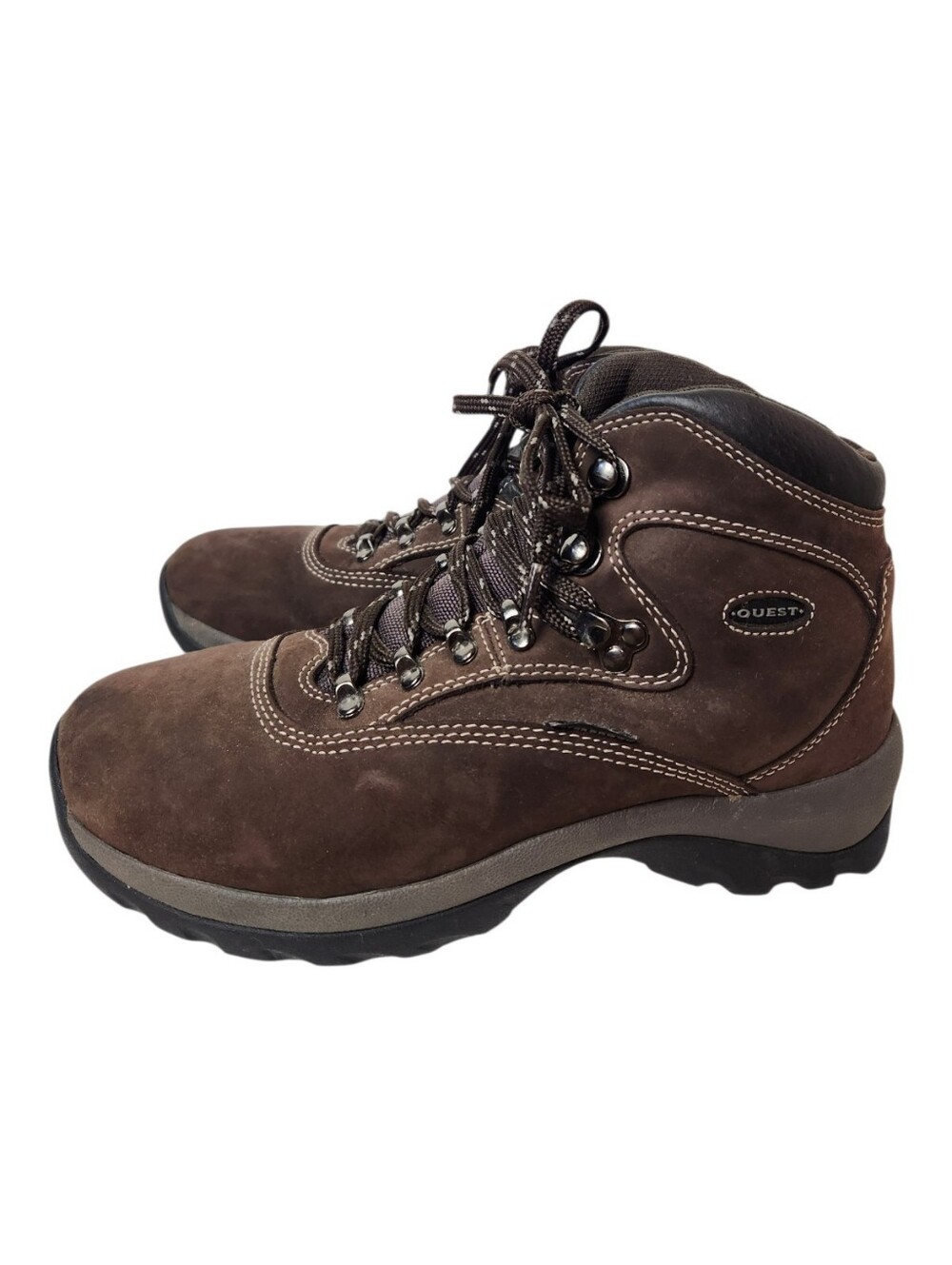 Quest Men's Dark Brown Suede Hiking Boots